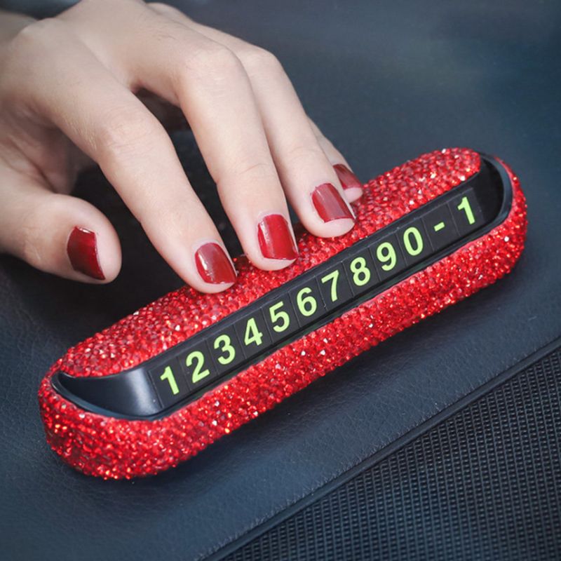 1 Pcs Luxury Car Phone Number Parking Card Dashboard