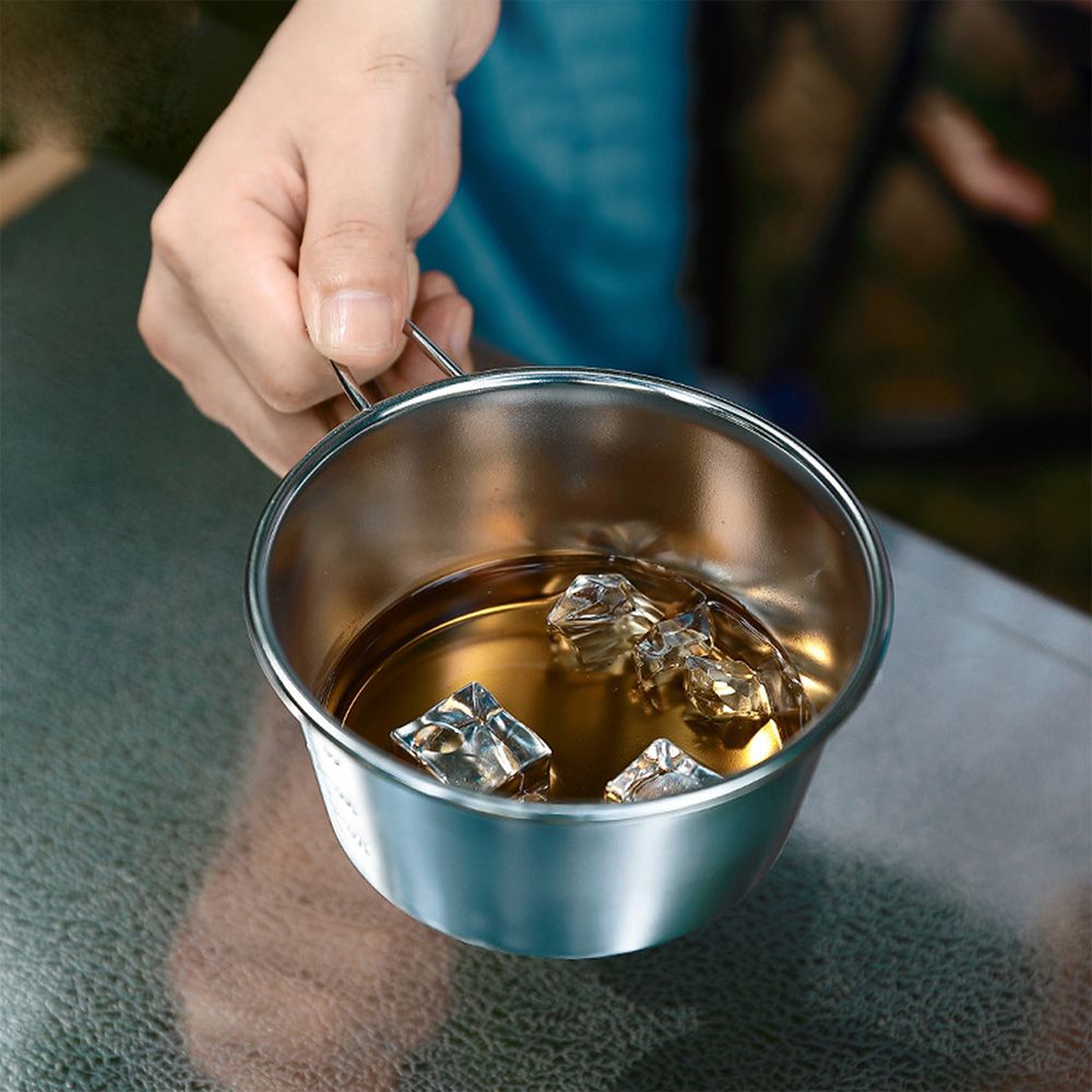 4Pcs Camping Cup, Stainless Steel Sierra Cup Set 450ML