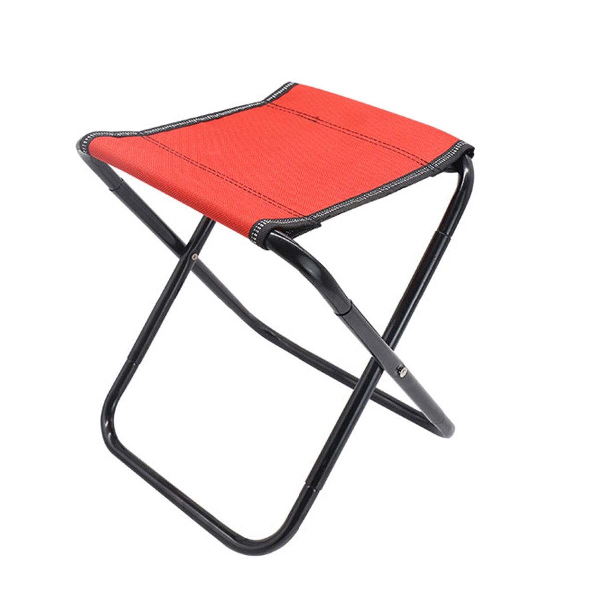 Foldable Stool Portable Foldable Camping Stool Stable for Outdoor Red