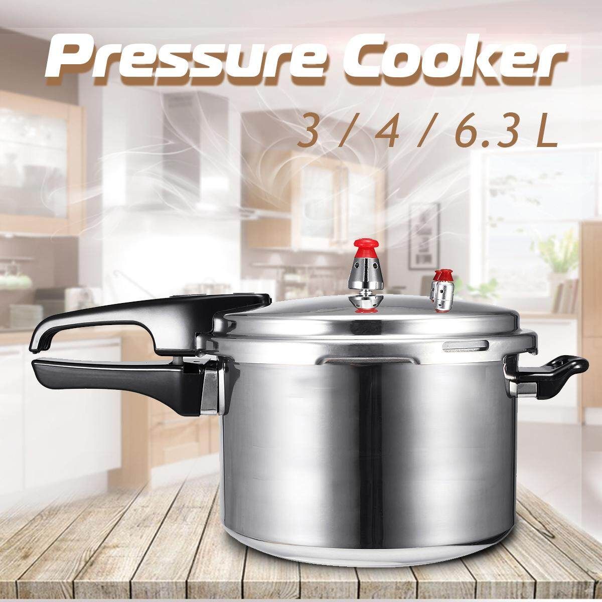 22cm Aluminium Commercial Grade Cooker 3/4/6.3 Litre 3 Style Kitchen Tools General Purpose Of Gas For Induction Cooker 20cm