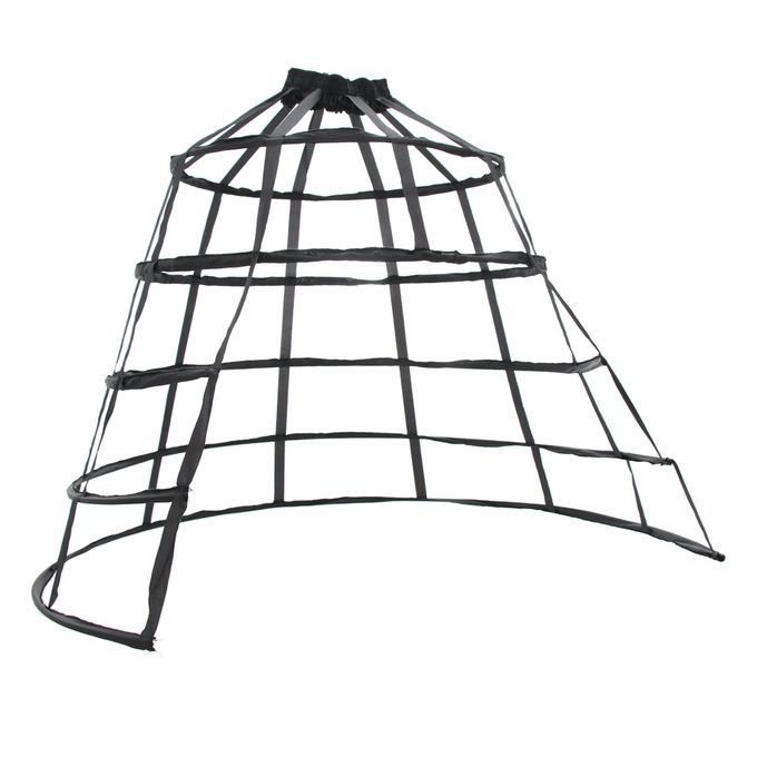 Wedding Cage Hoop Skirt Petticoat Dress Pannier 5Hoop Bustle Black