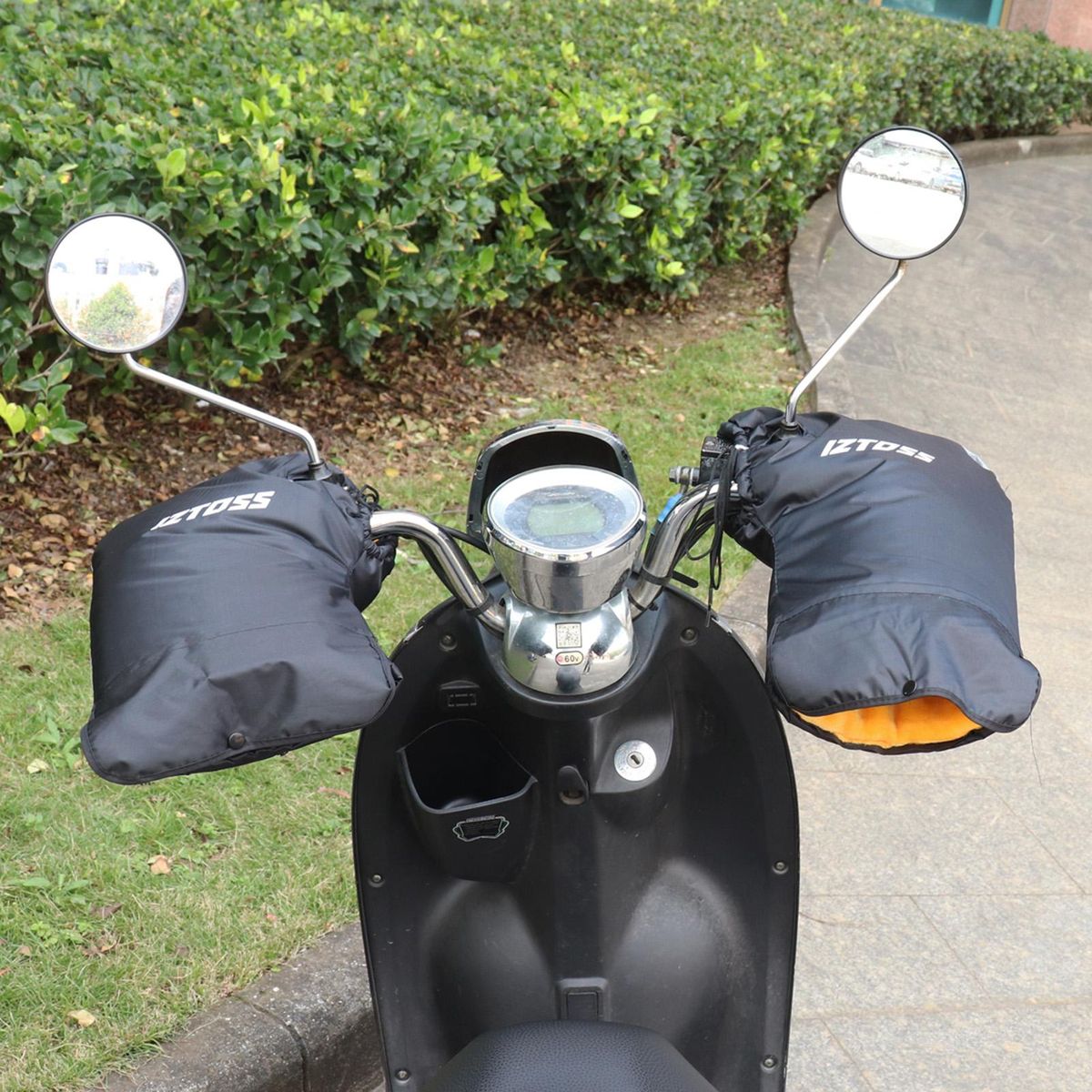 Motorcycle Handlebar Gloves Windproof Waterproof Motorcycle Mittens Grip Handlebar Muff Black