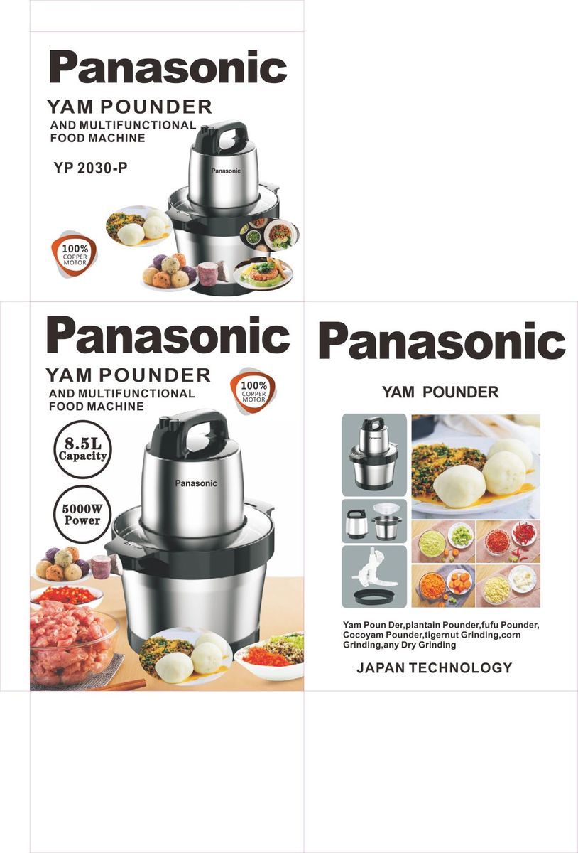 Yam Pounder And Multifunctional Food Machine-8.5L  5000W