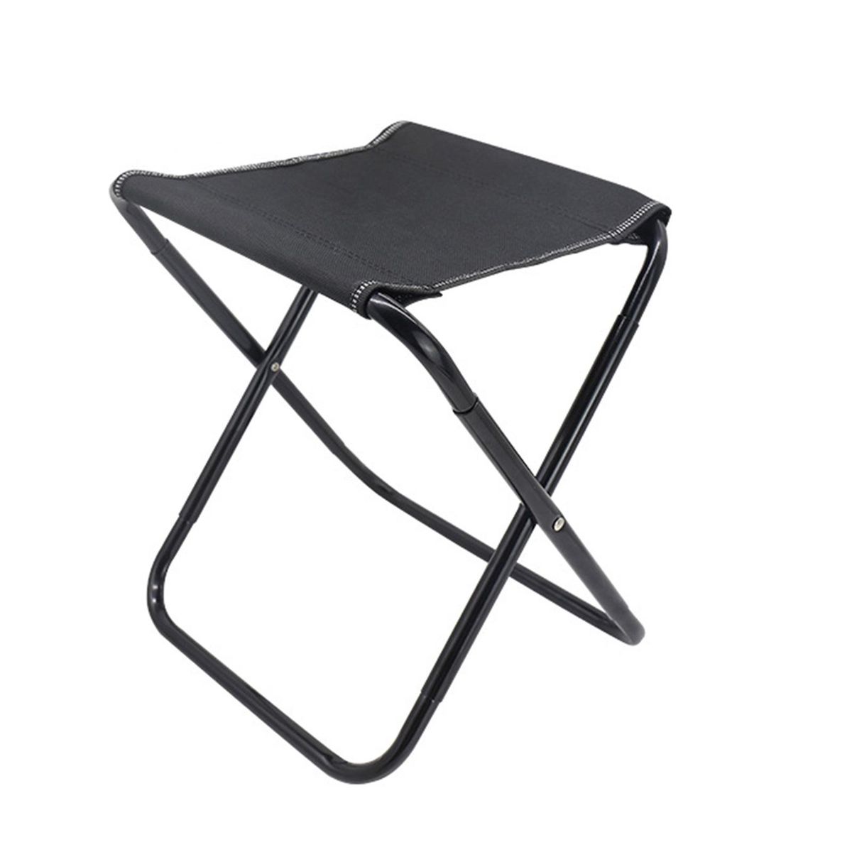 Portable Folding Stool Portable Foldable Camping Stool for Outdoor Black