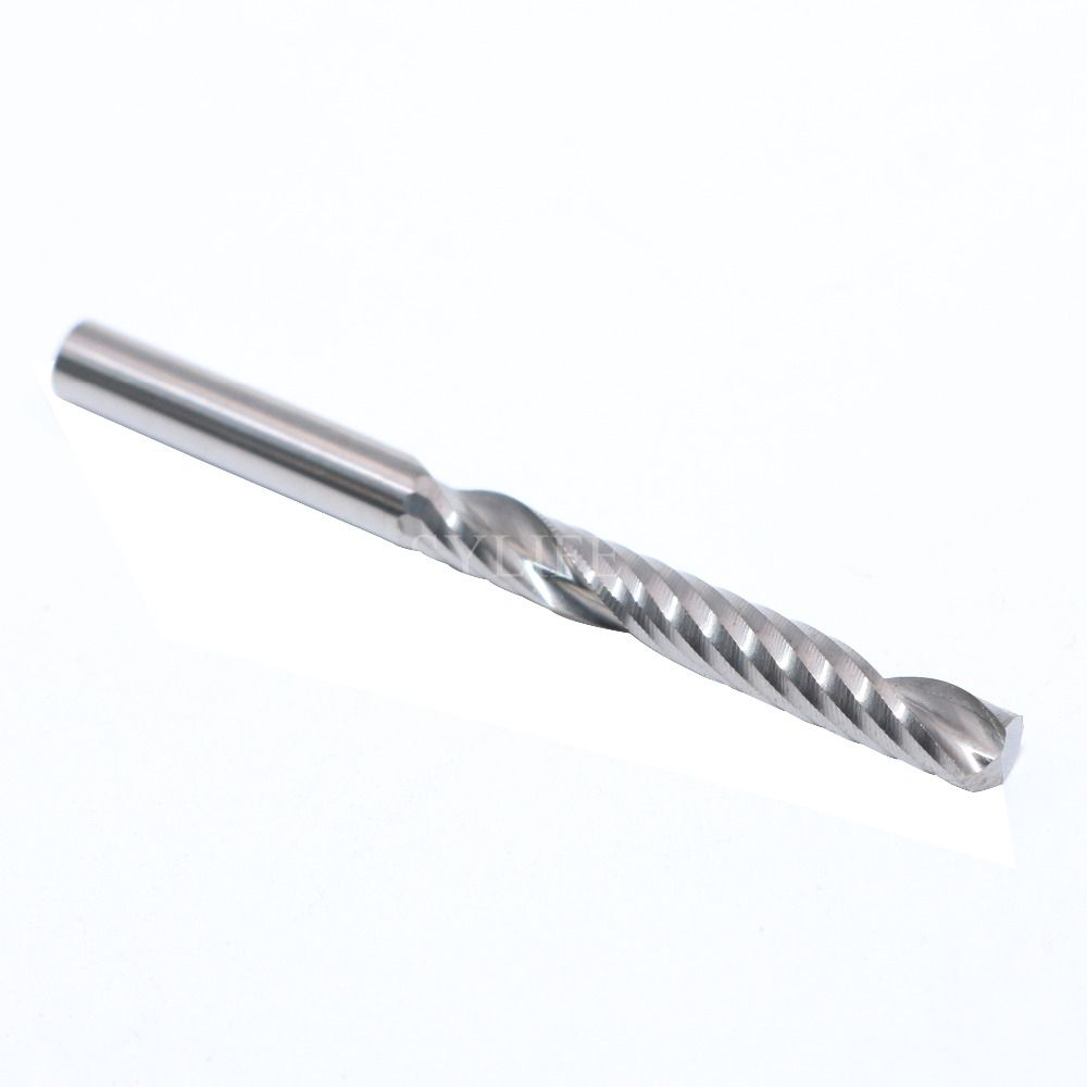 10pcs 1/8"" 22mm Single Flute Spiral Router Bits Fi