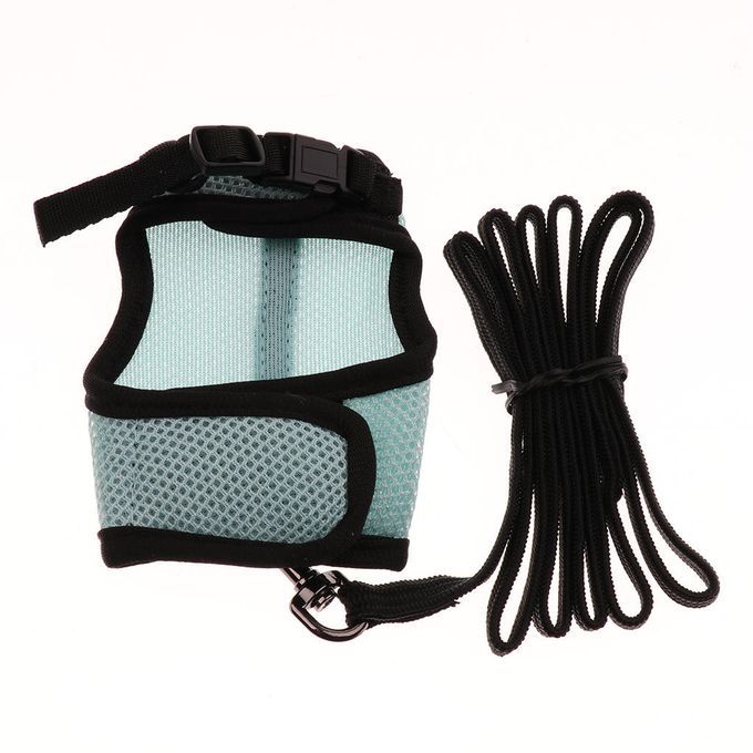 Hamster Rabbit Guinea Pig Rat Ferret Breathable Mesh Harness Blue L