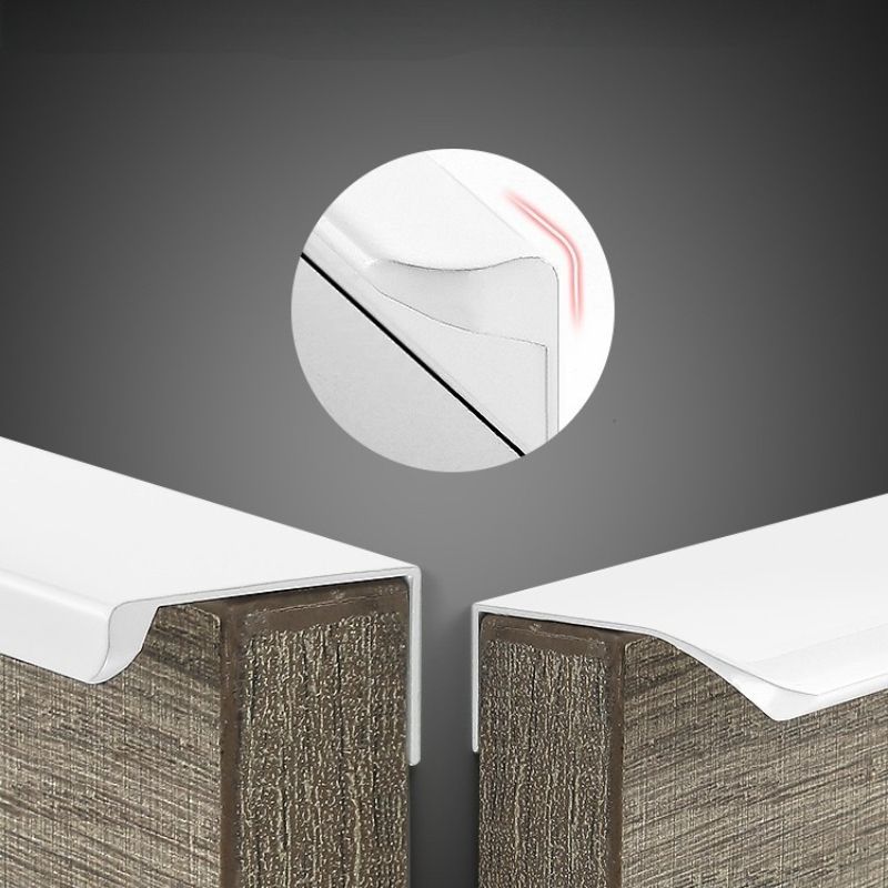 (Right Angle-200mm) Hidden Cabinet Pulls Drawer Knobs Long Pull Hidden Handles Aluminum Alloy Kitchen Cupboard Furniture Hardware Cabinet Knob