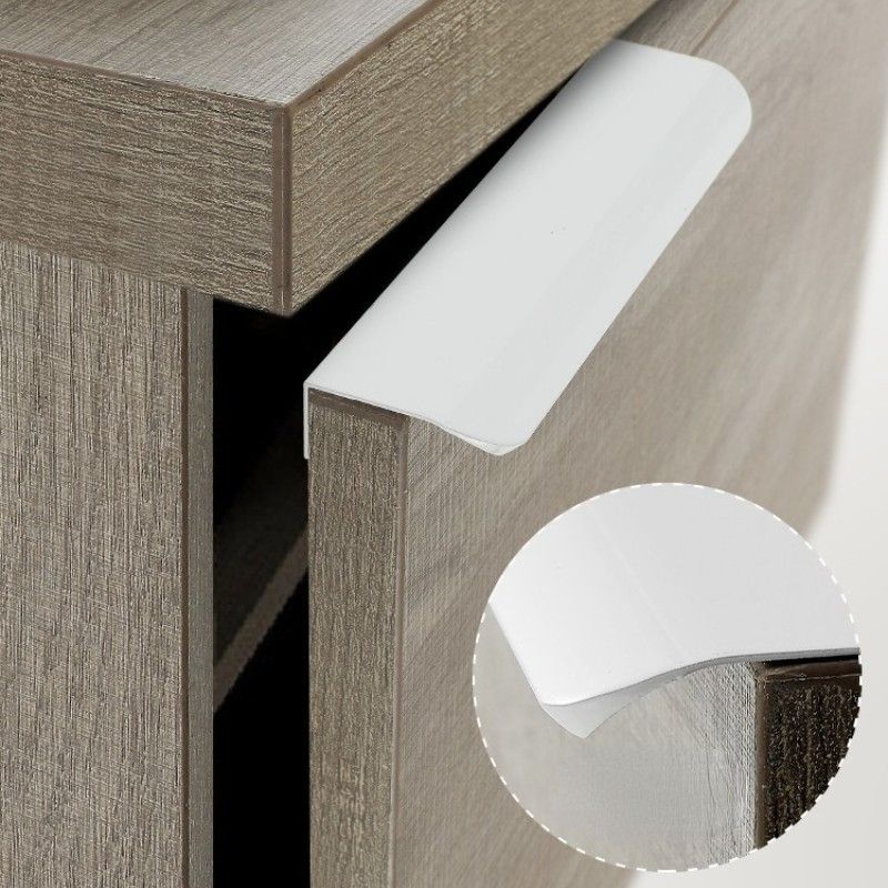 (Right Angle-200mm) Hidden Cabinet Pulls Drawer Knobs Long Pull Hidden Handles Aluminum Alloy Kitchen Cupboard Furniture Hardware Cabinet Knob