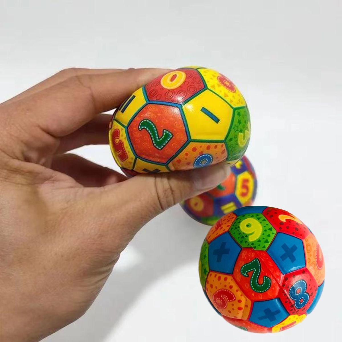 6Pcs Decompression Toys Relieving-boredom Colorful Football Squeezable Toys