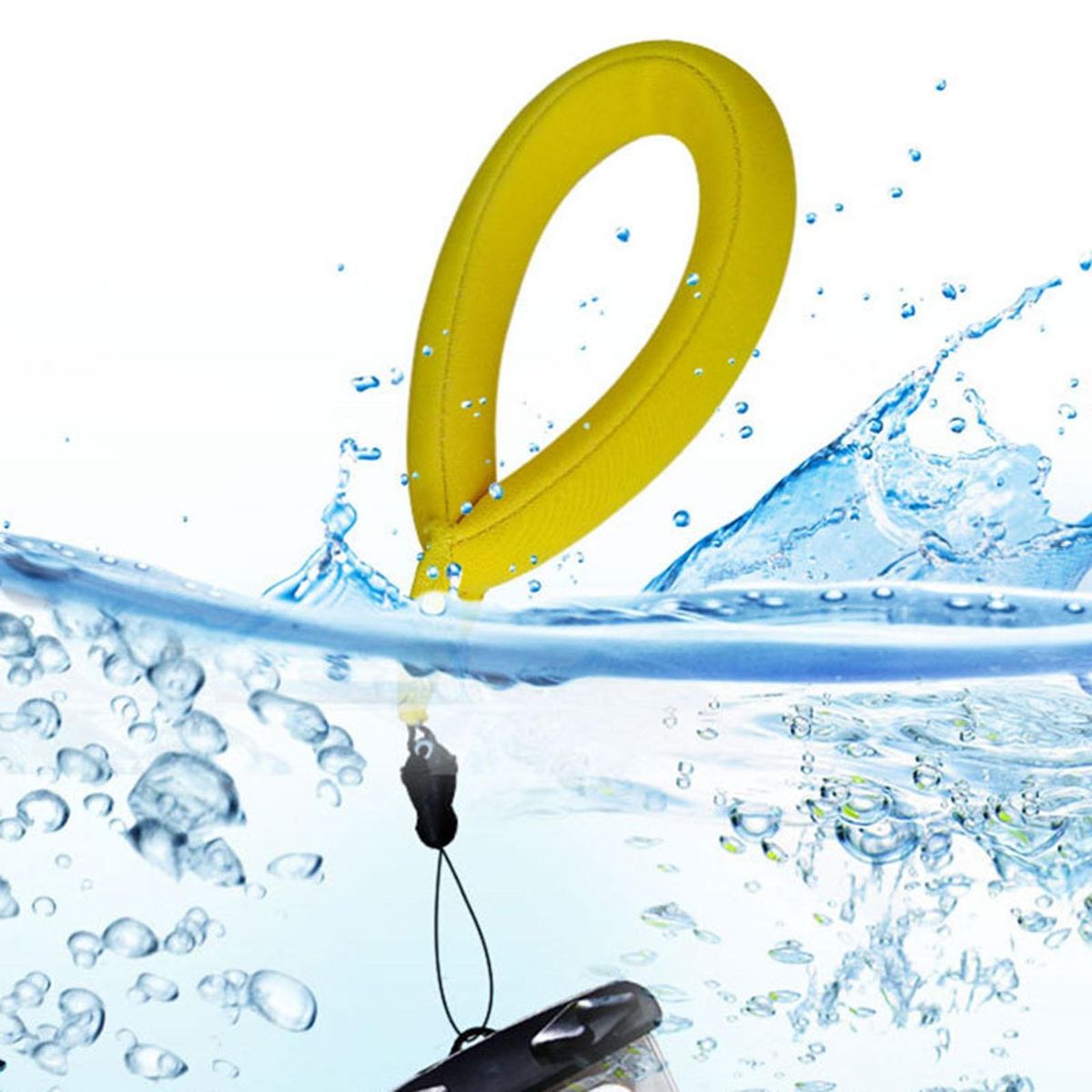 Floating Wrist Strap for Phone Waterproof Floating Wrist Strap Outdoor Yellow