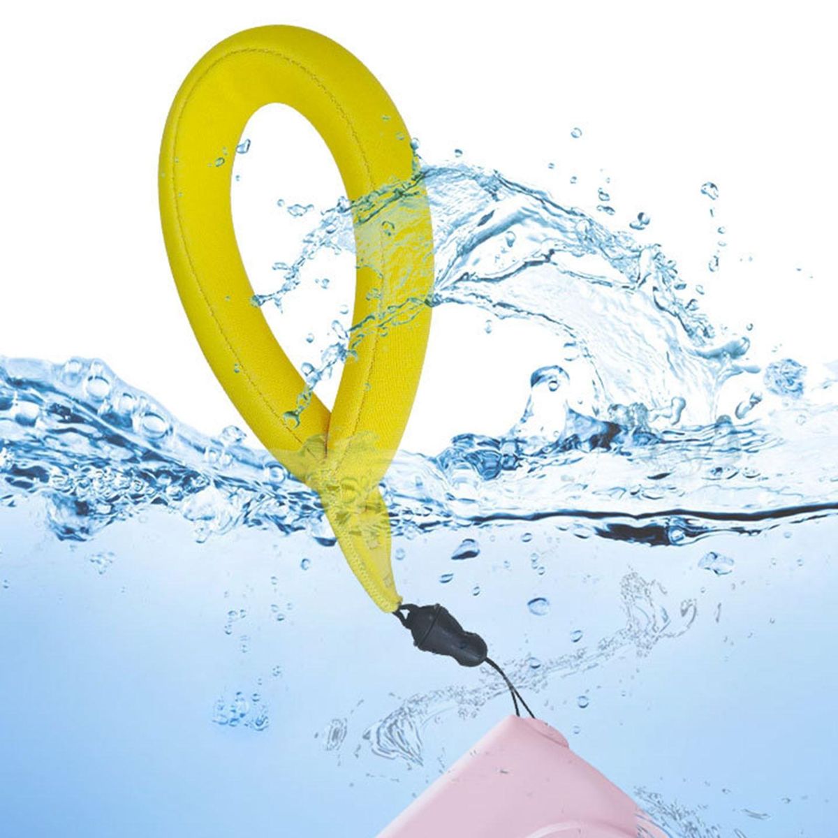 Floating Wrist Strap for Phone Waterproof Floating Wrist Strap Outdoor Yellow