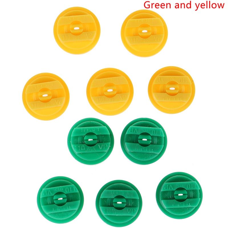 10 Pcs Fan-Shaped Knapsack Sprayer Nozzle Agriculture Fruit Misting Sprinkler Atomization Sprayers Garden Accessories Green