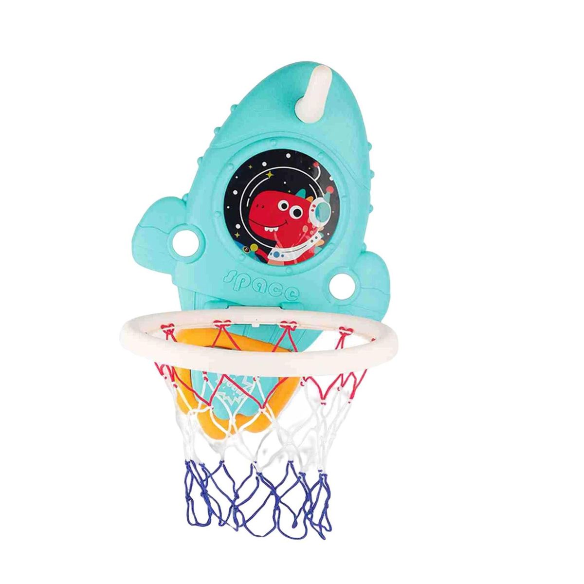 1 Set Basketball Stand Toys Rocket Design Basketball Hoop Red
