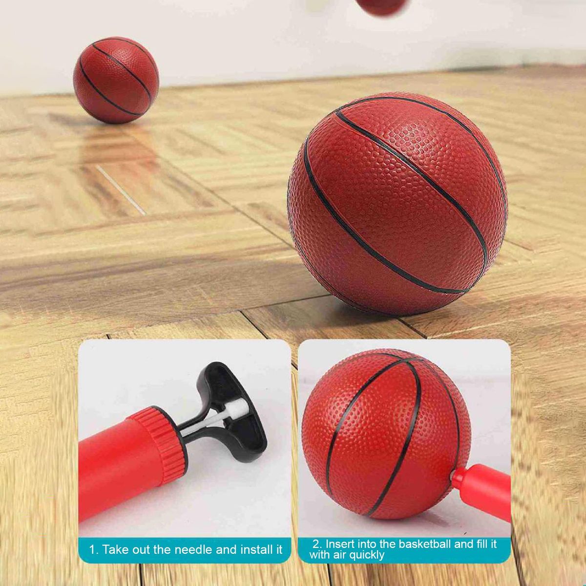 1 Set Basketball Stand Toys Rocket Design Basketball Hoop Red