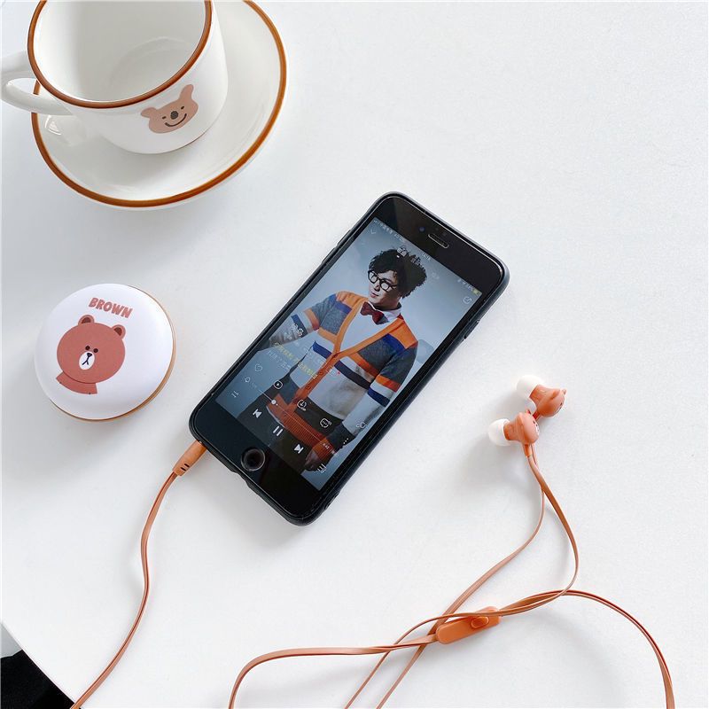 Wired Headset Android Universal Cute Cartoon Headset