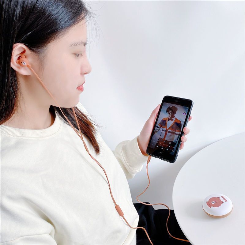 Wired Headset Android Universal Cute Cartoon Headset