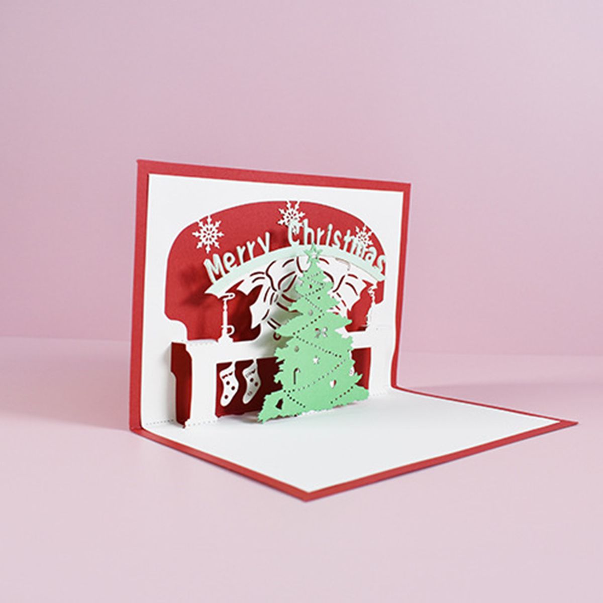 3D Up Christmas Cards Greeting Holiday Cards With Envelope