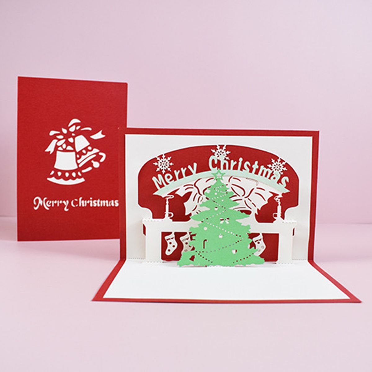 3D Up Christmas Cards Greeting Holiday Cards With Envelope