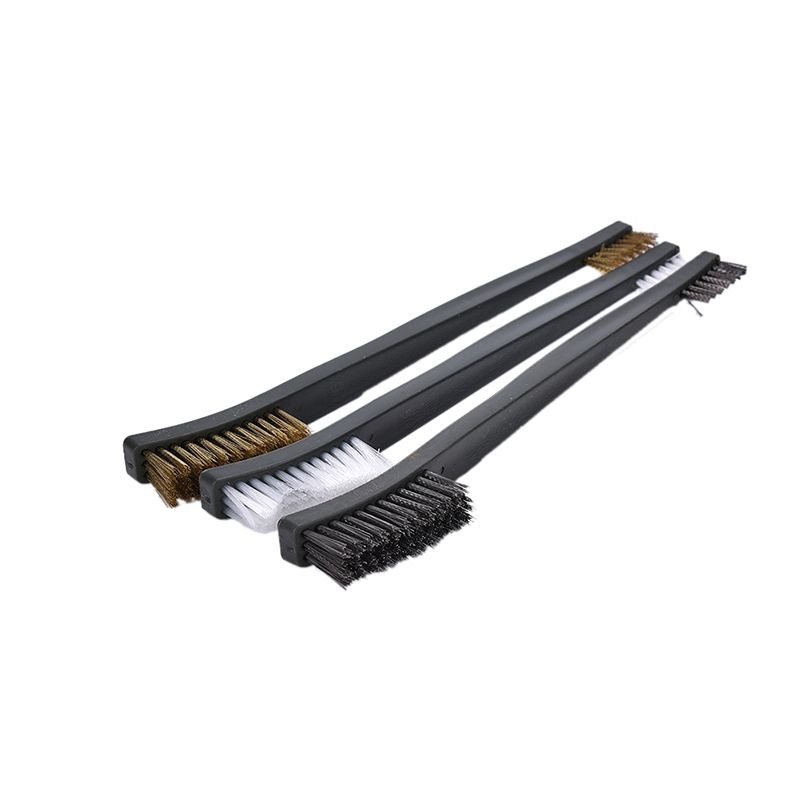 3pcs Wire Brush Set Steel Metal Brass Double-end P