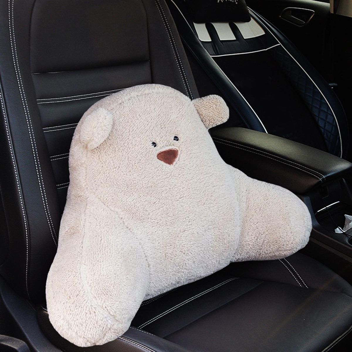 Lumbar Pillow Cute Cartoon Lumbar Pad Khaki