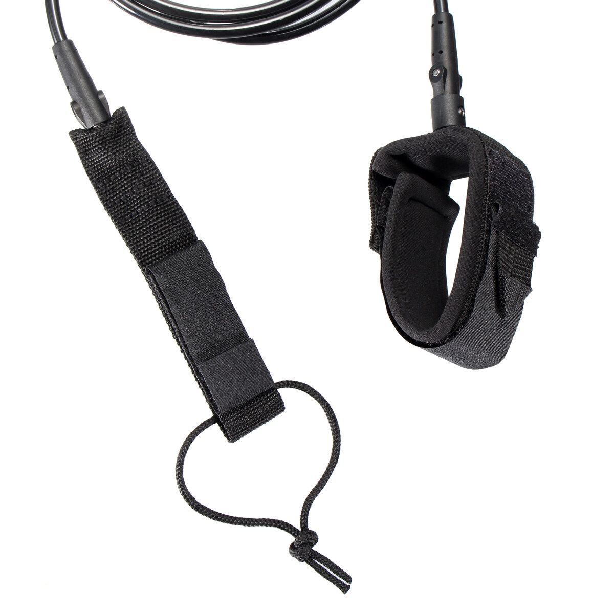 TPU 5.5mm 9ft Surfboard Leash Surfing Board Leash String Leg Rope Cord W/ Neoprene Ankle Cuff + Swivel Joints