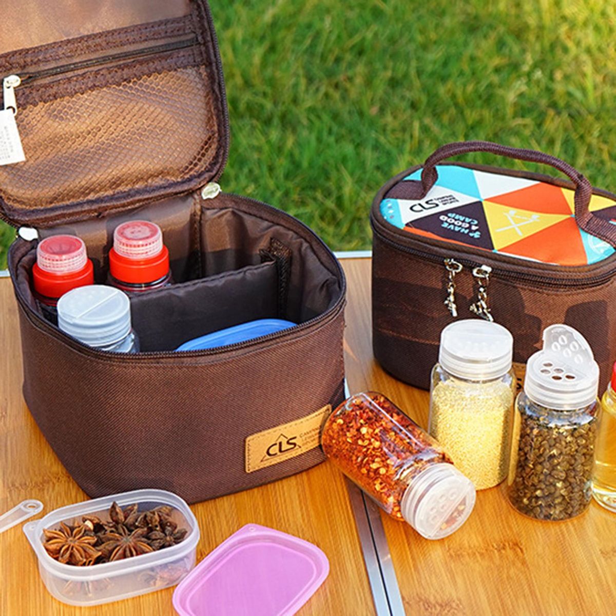 1 Set Spice Jar Storage Bag Picnic Seasoning Storage Bag Coffee