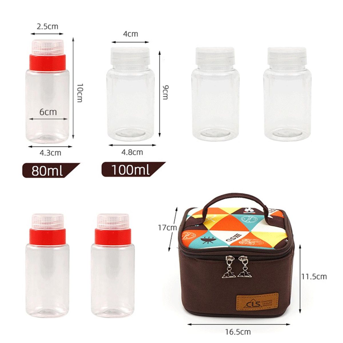 1 Set Spice Jar Storage Bag Picnic Seasoning Storage Bag Coffee