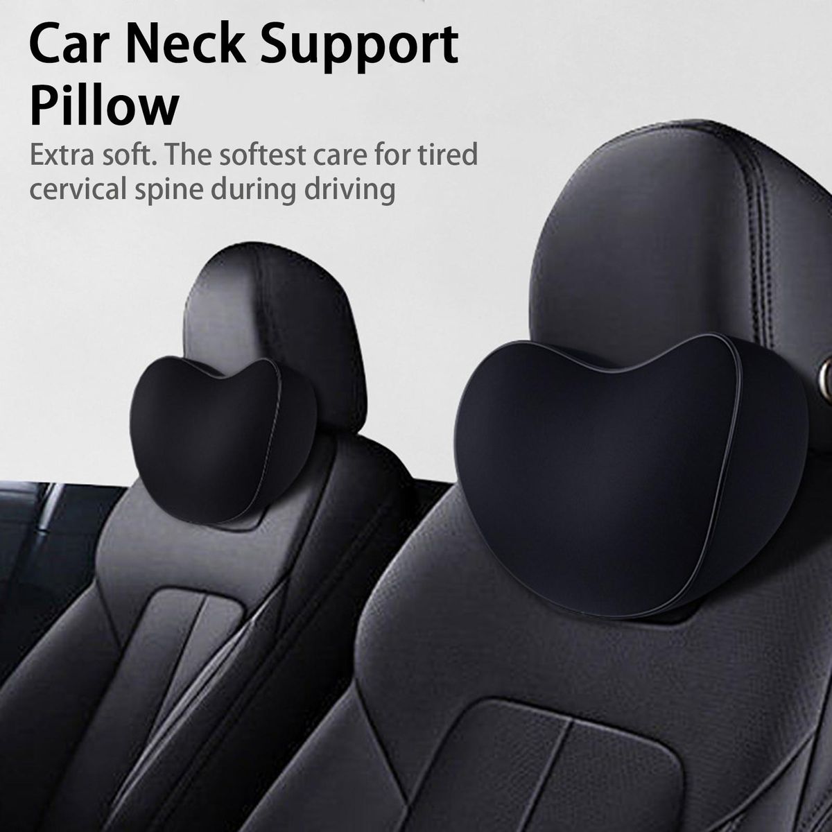 Car Headrest Car Neck Support Pillow Black
