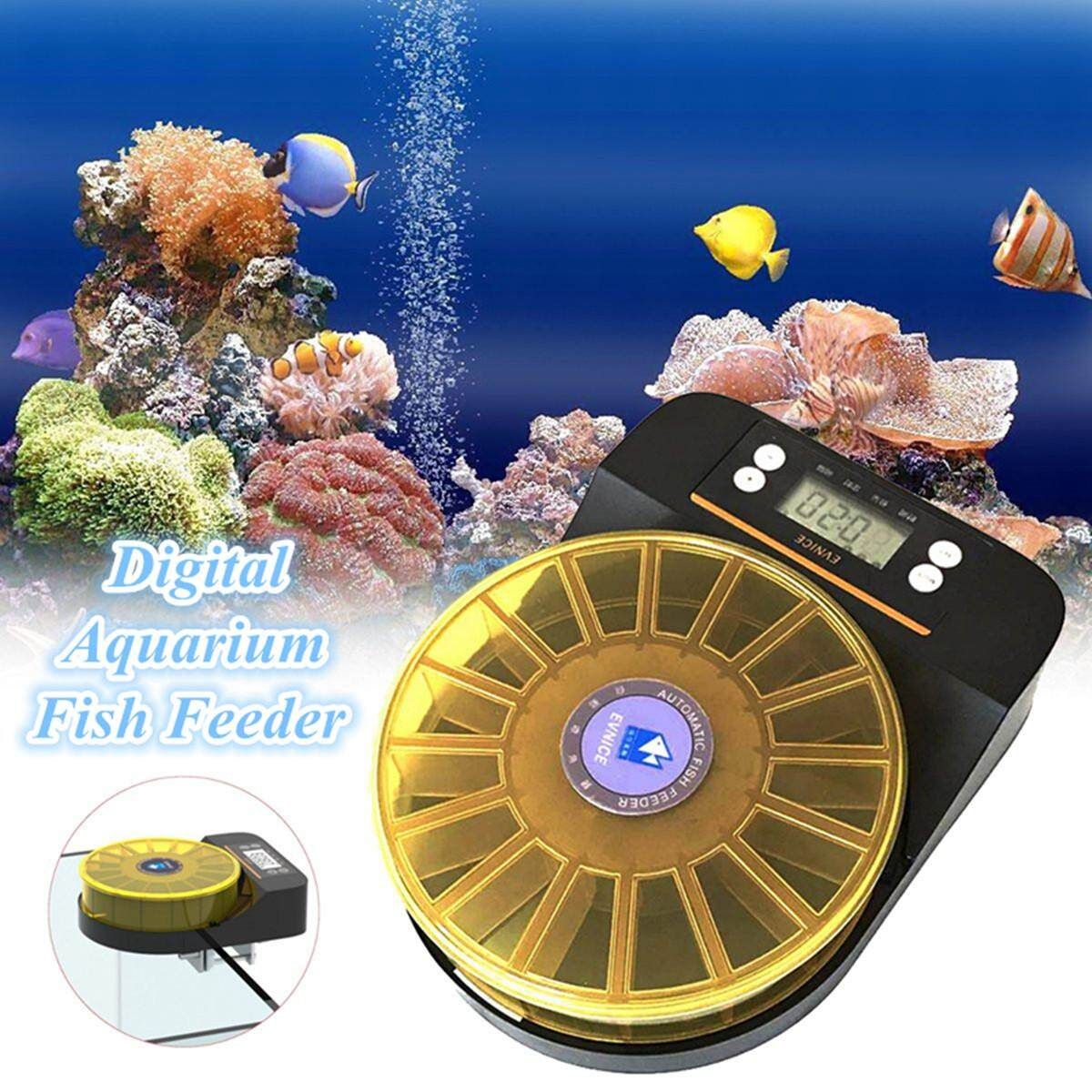 Digital Automatic Aquarium Fish Feeder Food Feeding Electronic