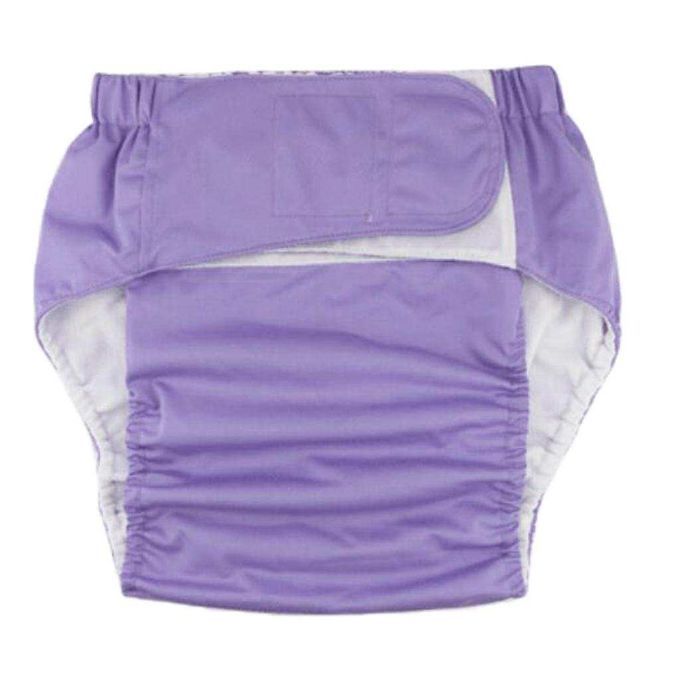 Reusable Adult Diaper Waterproof Incontinence Pants Undewear M Purple