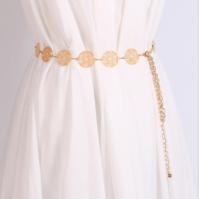 Adjustable   Fashion   Women   Lady   Dress   Waist   Chain   Belt