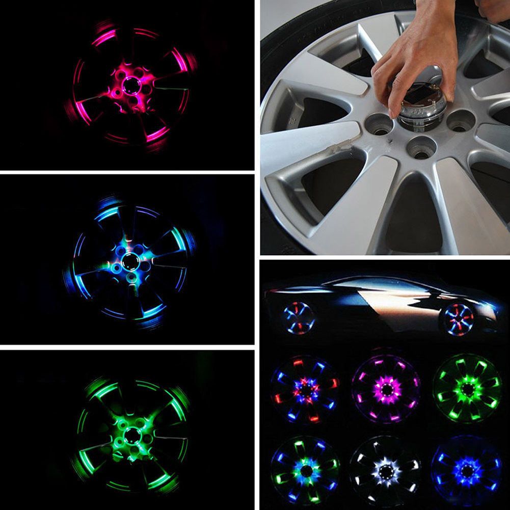 Vehemo 4 Mode 12 LED Fashion Attractive Car Auto Solar Power Saving Flash Color Wheel Light Decor Decoration