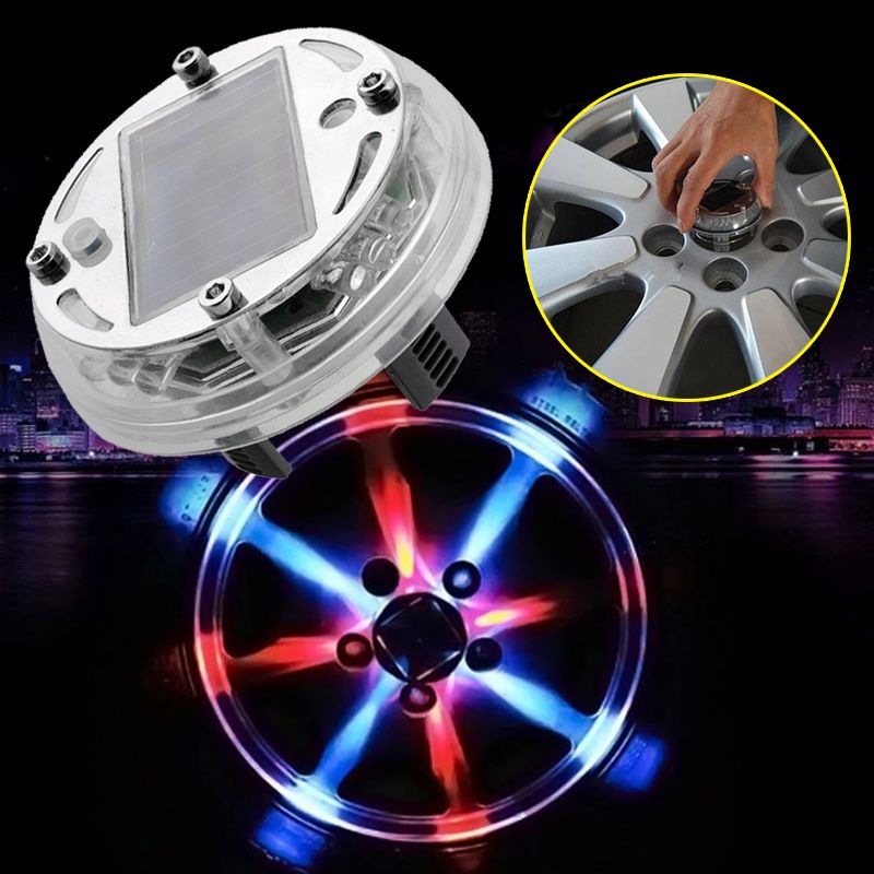 Vehemo 4 Mode 12 LED Fashion Attractive Car Auto Solar Power Saving Flash Color Wheel Light Decor Decoration