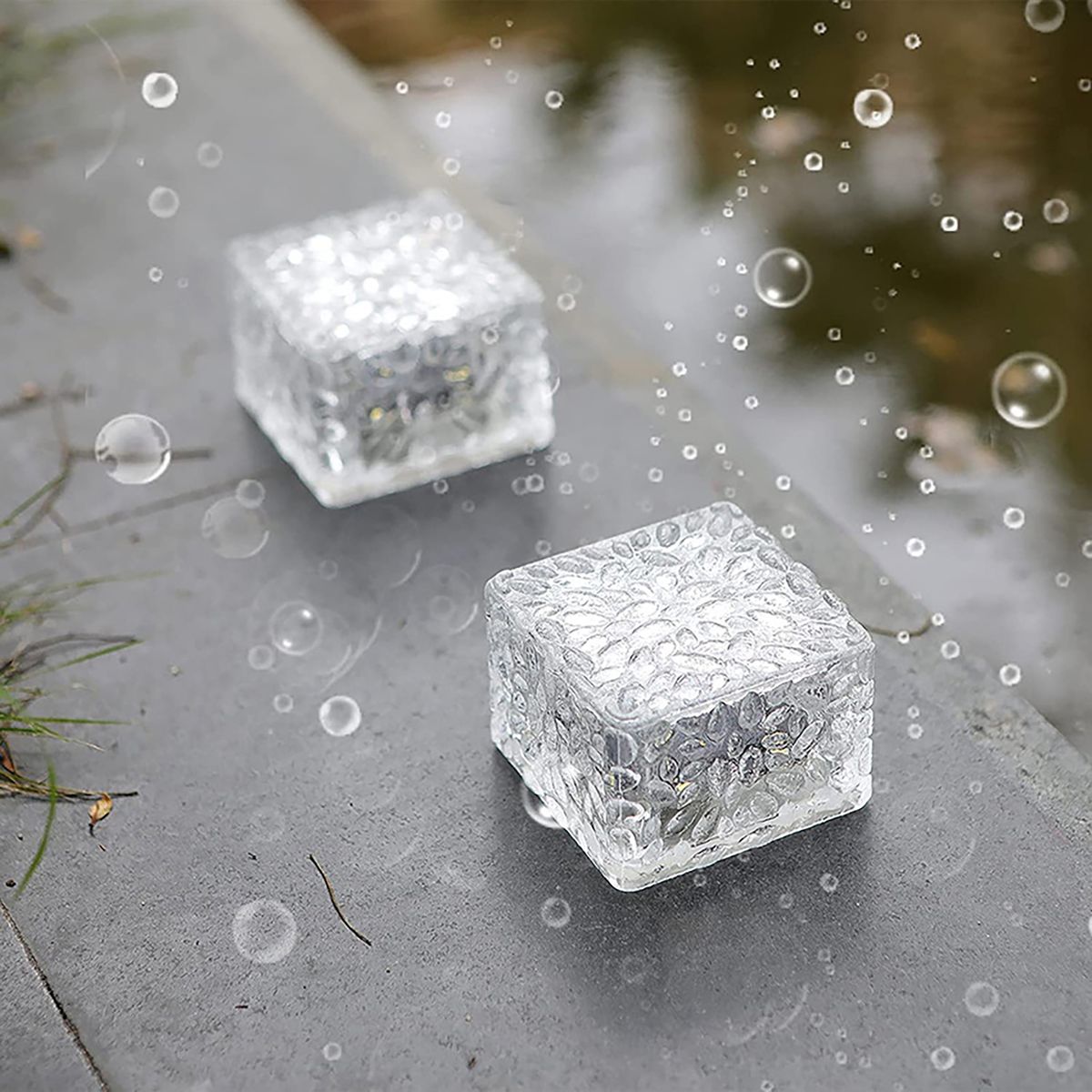 Landscape Lamp LED Solar Brick Landscape Lamp White