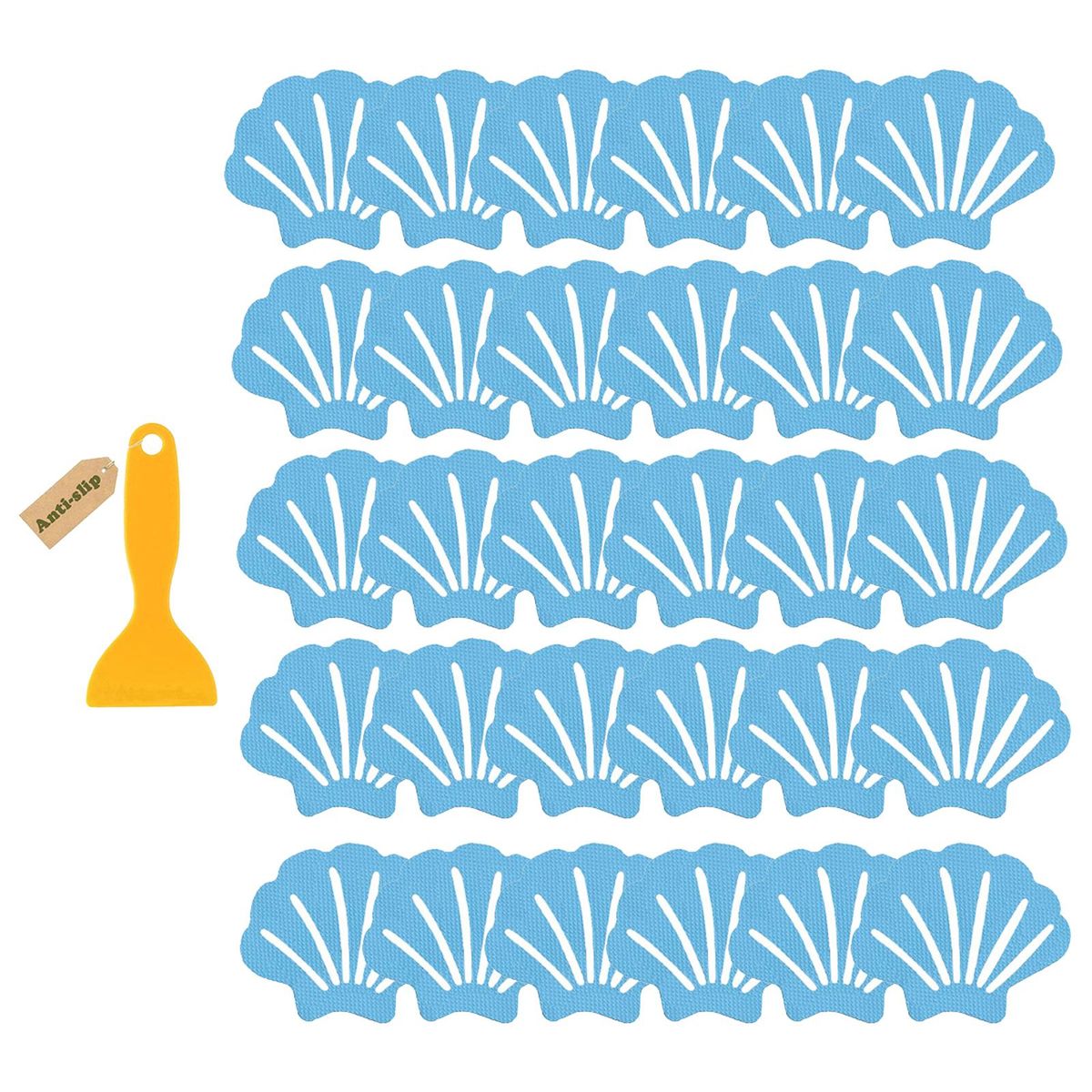 30Pcs NSlip Stickers With Scraper   Treads For Stairs Blue