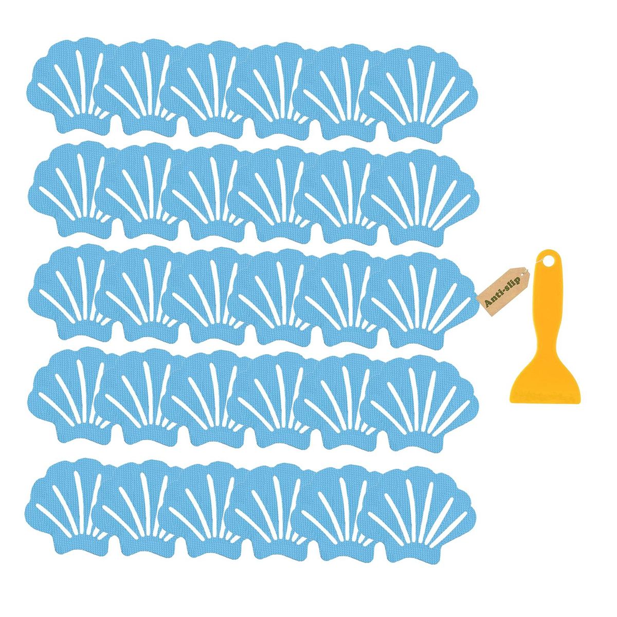 30Pcs NSlip Stickers With Scraper   Treads For Stairs Blue