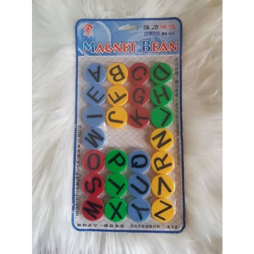 Alphabetic Colourful Magnet Bean Pin Button