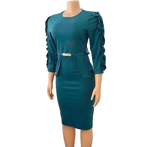 Ladies' Trendy Bodycon Dress - Green