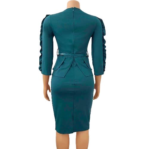 Ladies' Trendy Bodycon Dress - Green
