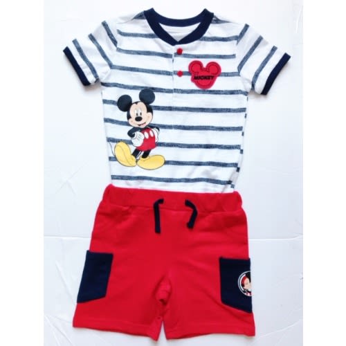 Baby Boy Mickey Mouse T Shirt & Short 2Pcs Set