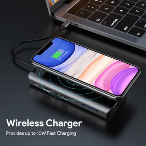 15-in 1 Multifunctional Usb C Hub With Wireless Charger