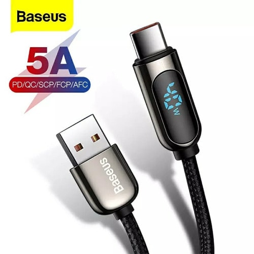 Type-c 5a Power Display Fast Charging Data Cable Usb