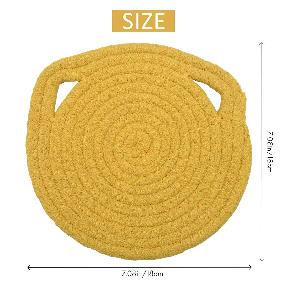 4 Pcs Potholders Trivets Set,Cotton Thread Weave Cat Shape