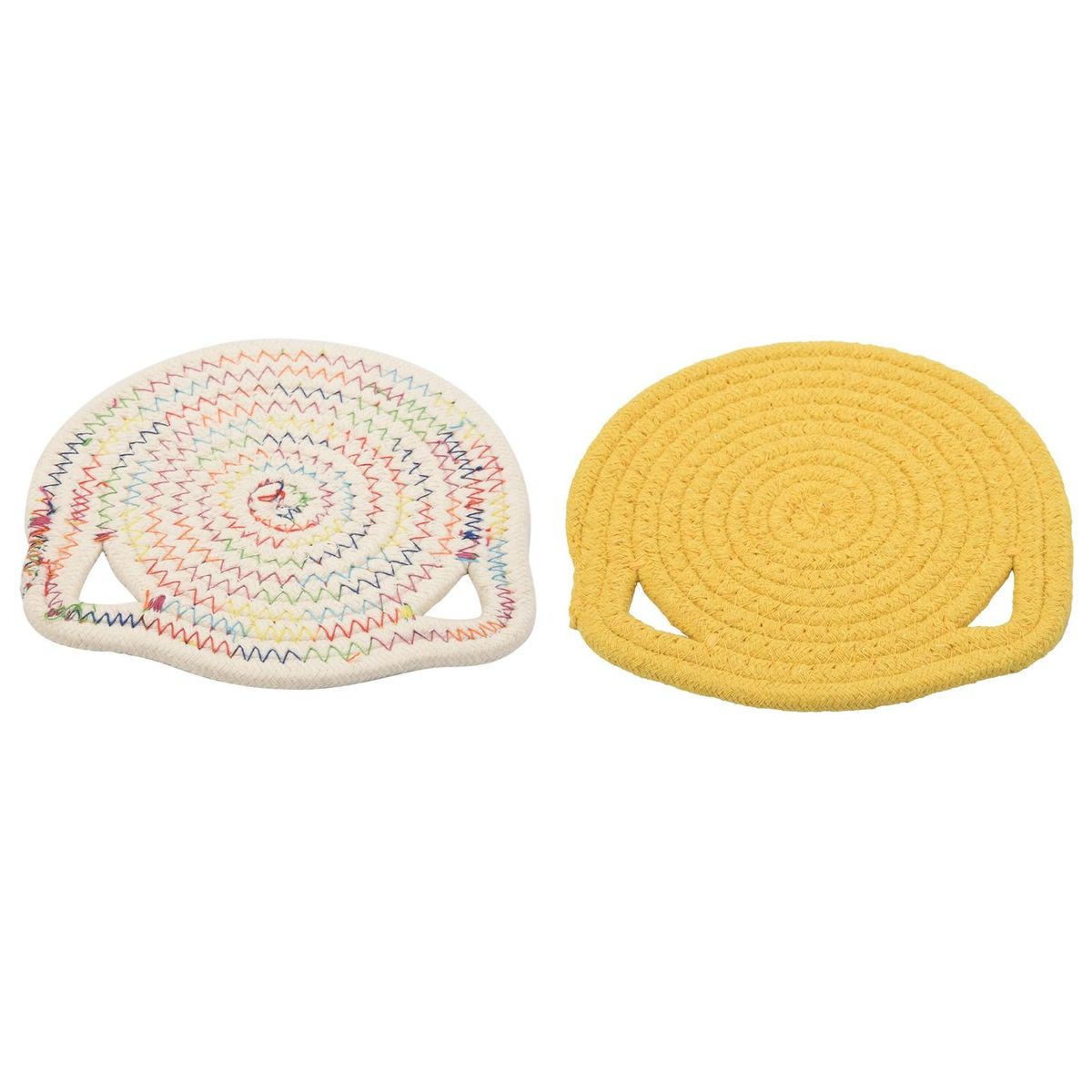 4 Pcs Potholders Trivets Set,Cotton Thread Weave Cat Shape