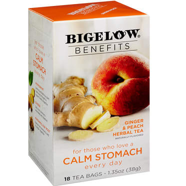 Benefits Calm Stomach Ginger Peach Caffeine Free 18 Tea