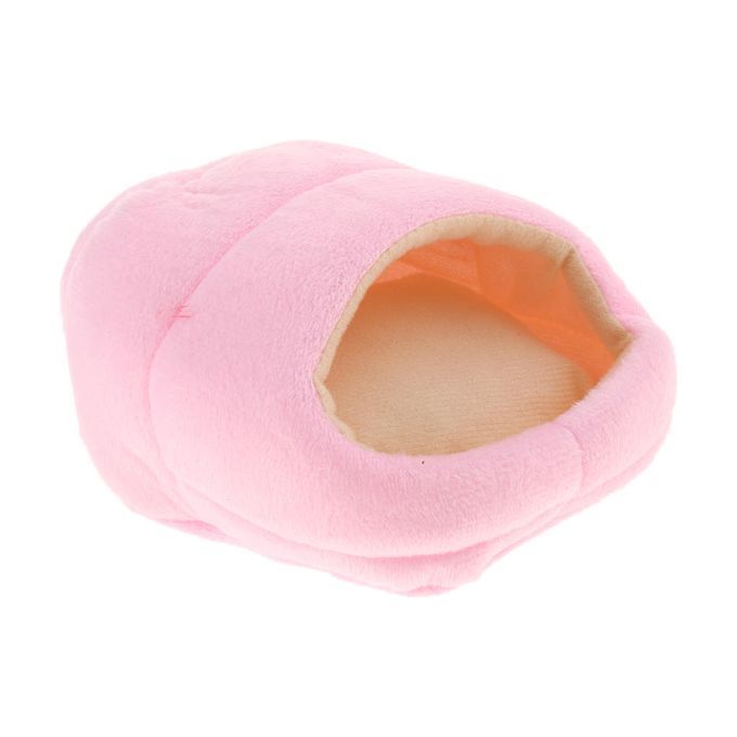 Small Pet Slipper Bed Soft Nest Cushion Warm Cave House Winter Pink