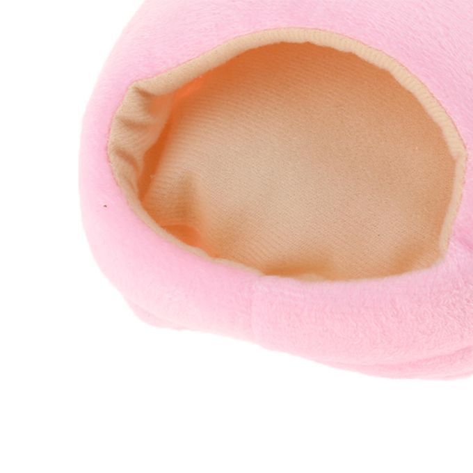 Small Pet Slipper Bed Soft Nest Cushion Warm Cave House Winter Pink