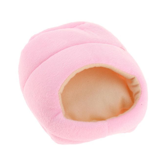 Small Pet Slipper Bed Soft Nest Cushion Warm Cave House Winter Pink