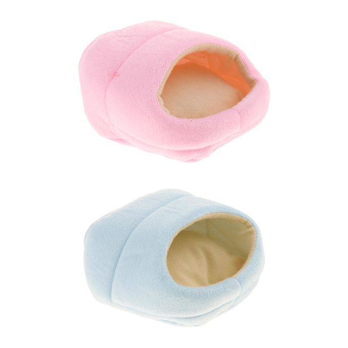 Small Pet Slipper Bed Soft Nest Cushion Warm Cave House Winter Pink