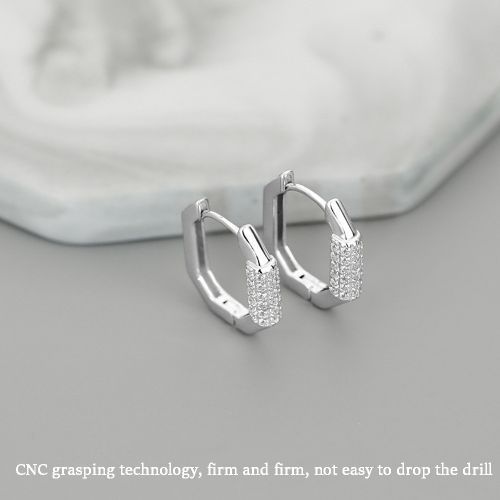 Men's Light Luxury Boys Earrings Simple Versatile Geometric Polygon Ear Hoop